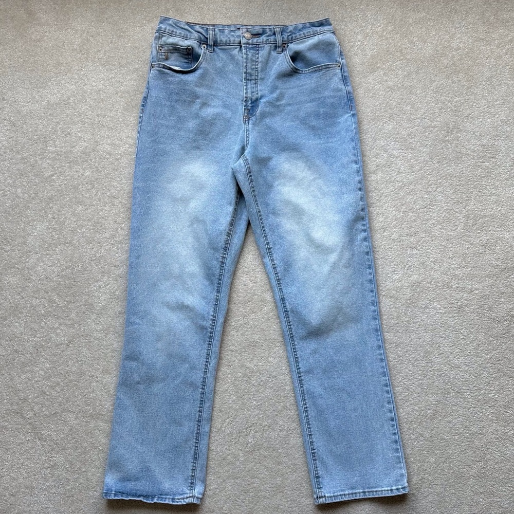 Frye Light Wash High Waist Straight Jeans
